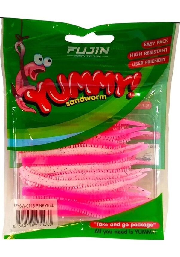 Fujin Yummy Sandworm 7cm Pinkyeel LRF Silikonu