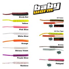 Fujin Baby Worm 5,2cm Floating UV Firetiger LRF Silikonu