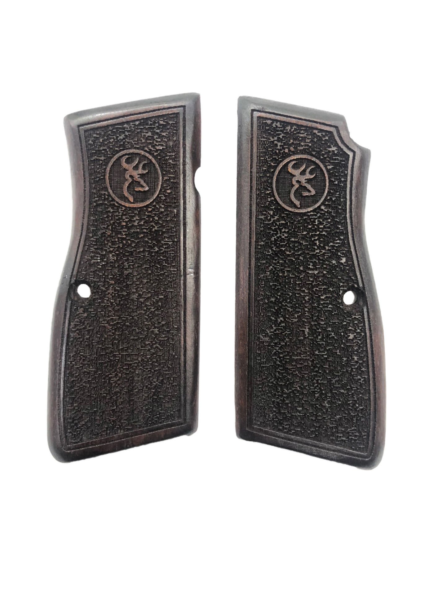 Belçika Browning Hp 14 Uyumlu Özel Seri Lazer Kesim Koyu Ahşap Kabze Mod71