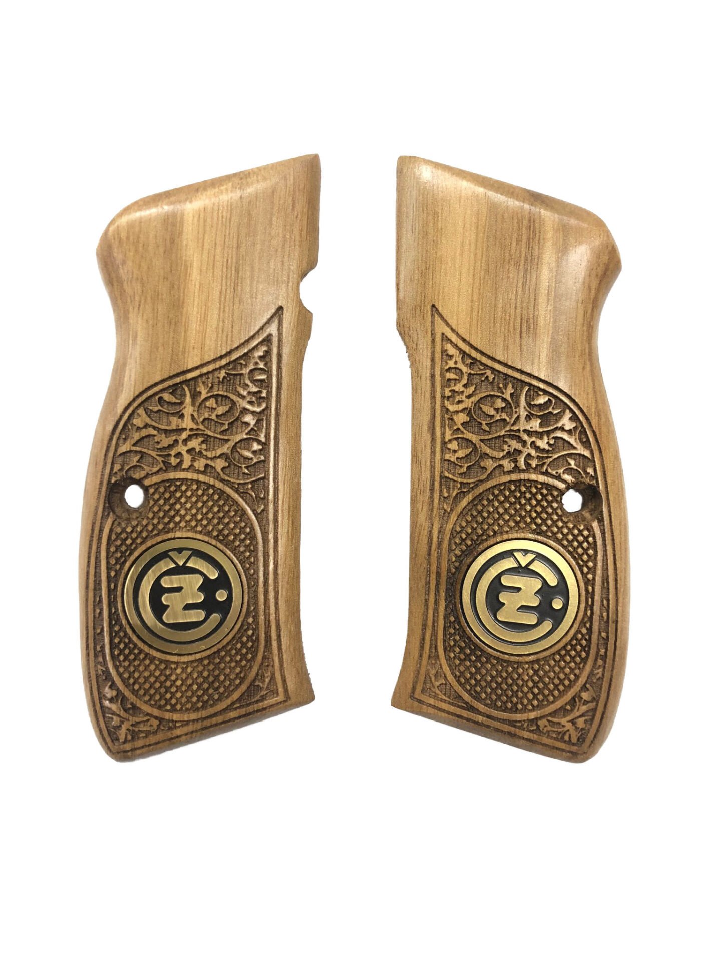 CZ75 Uyumlu Metal Özel Seri Lazer Kesim Açık Ahşap Kabze Mod54