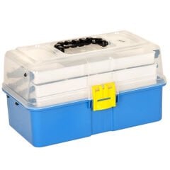 Powerex Şeffaf Kapaklı 16'' Balıkçı Alet Malzeme Çantası