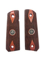 Colt 1911 Uyumlu Anka Kuşu Metal Özel Üretim Lazer Kesim Kızıl Ahşap Kabze Mod46