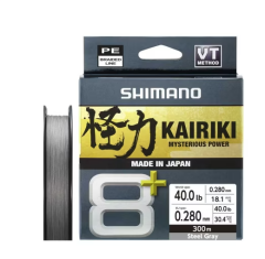 Shimano Örgü Misina Kairiki 8+ 300m 0.10mm. 6.5kg. Grey