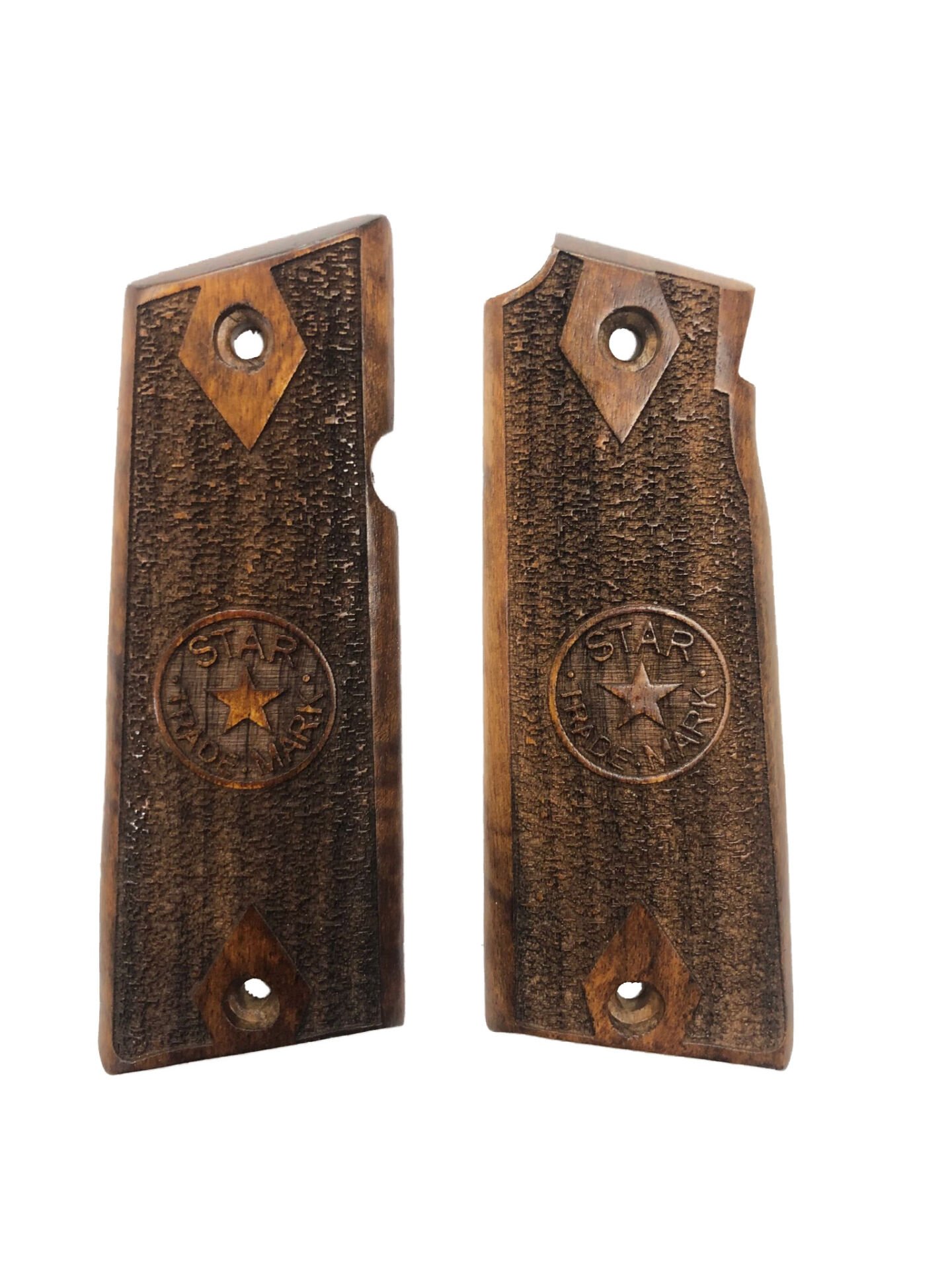 Star Model B Süper 9mm. Uyumlu Özel Seri Lazer Kesim Ahşap Kabze Mod3