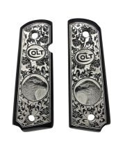 Colt 1911 Uyumlu Kartal Model Özel Desen Siyah Sedef Kabze Mod45