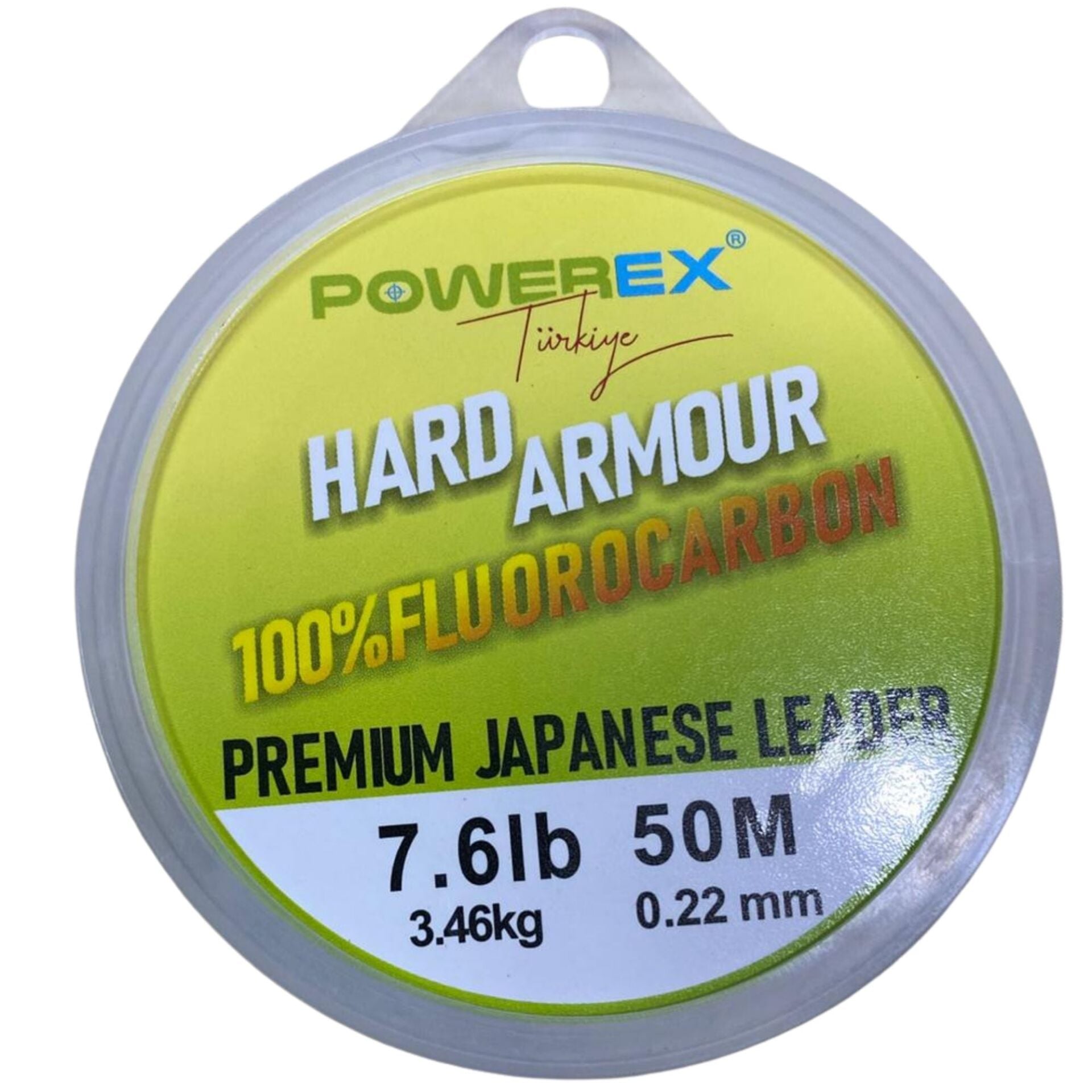 Powerex Hard Armour 0.22 mm. 3.46 kg. %100 Fluorocarbon 50 M Clear Leader Misina