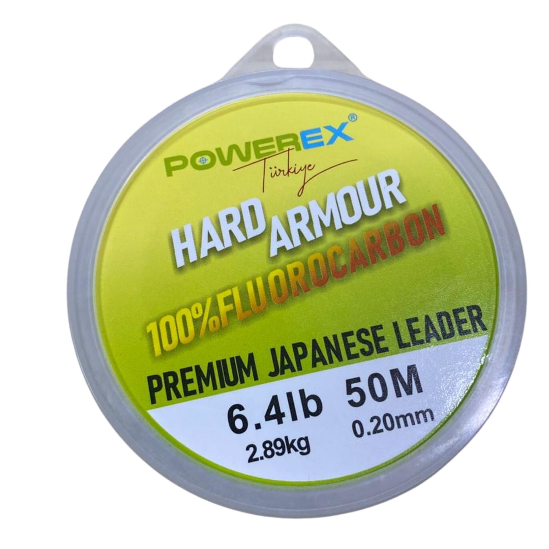 Powerex Hard Armour 0.20 mm. 2.89 kg. %100 Fluorocarbon 50 M Clear Leader Misina