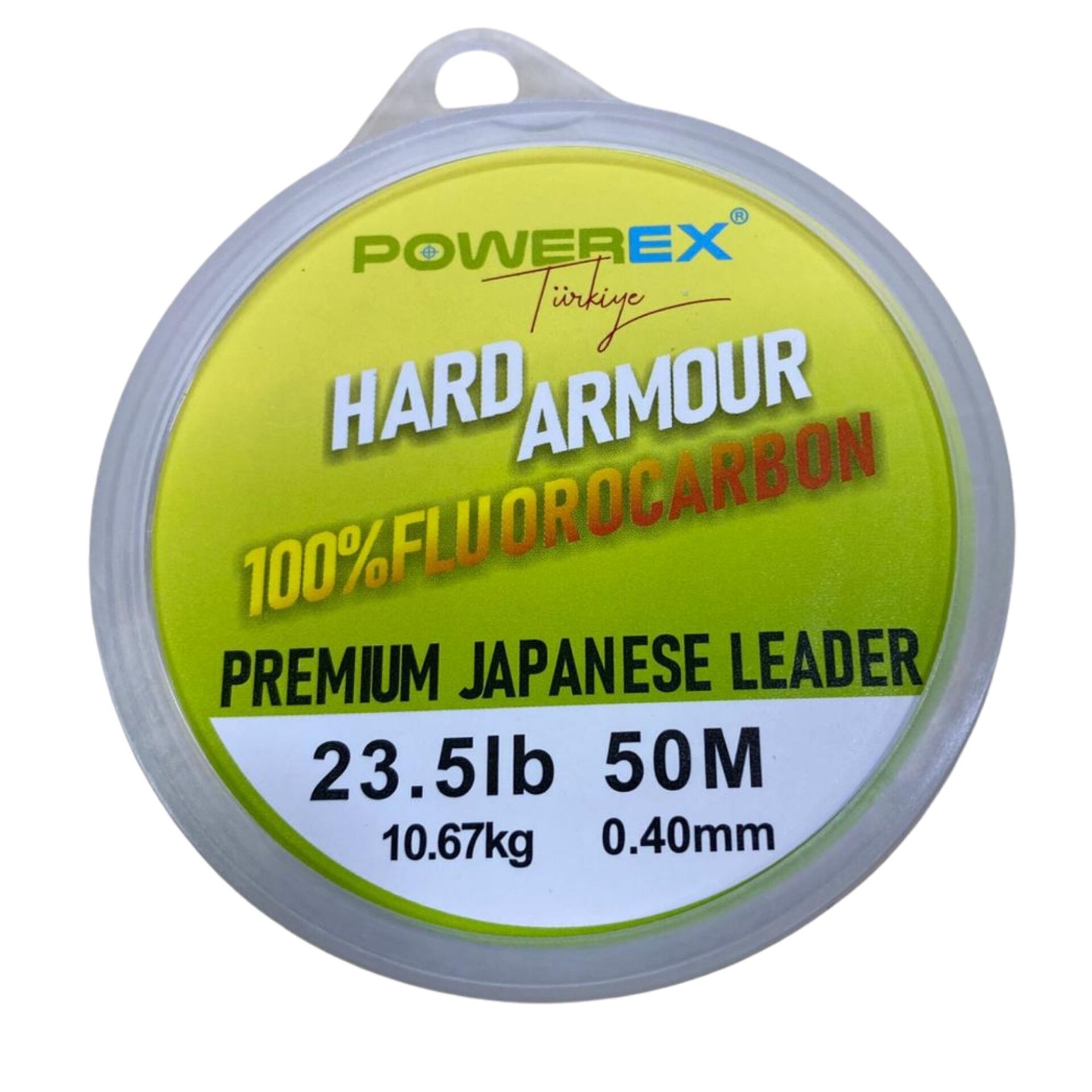Powerex Hard Armour 0.40 mm. 10.67 kg. %100 Fluorocarbon 50 M Clear Leader Misina