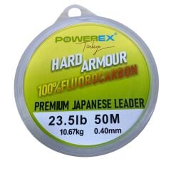Powerex Hard Armour 0.40 mm. 10.67 kg. %100 Fluorocarbon 50 M Clear Leader Misina