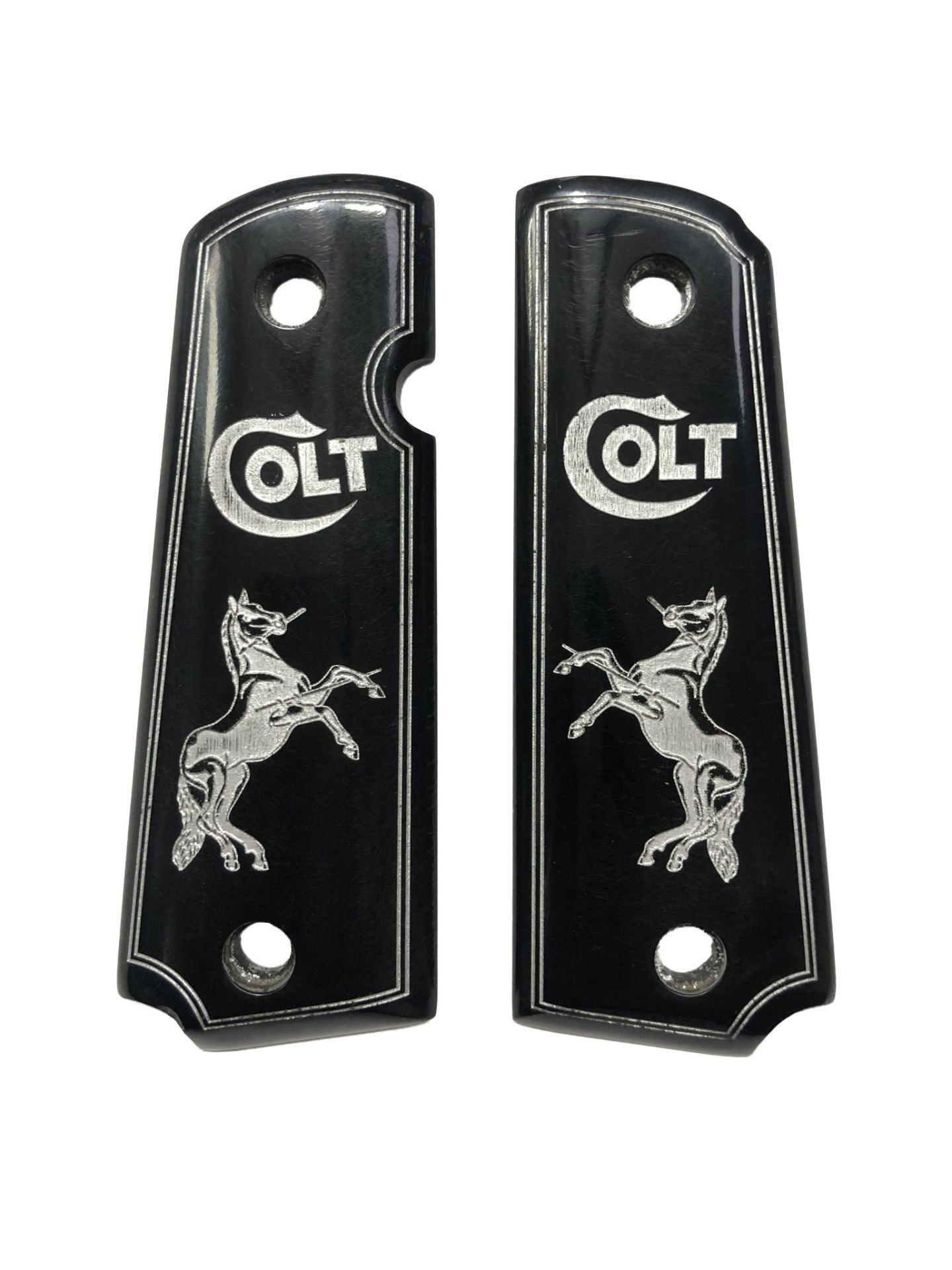 Colt 1911 Uyumlu Şahlanan At Model Özel Üretim Siyah Sedef Kabze Mod42