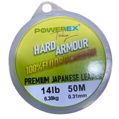 Powerex Hard Armour 0.31 mm. 6.38 kg. %100 Fluorocarbon 50 M Clear Leader Misina