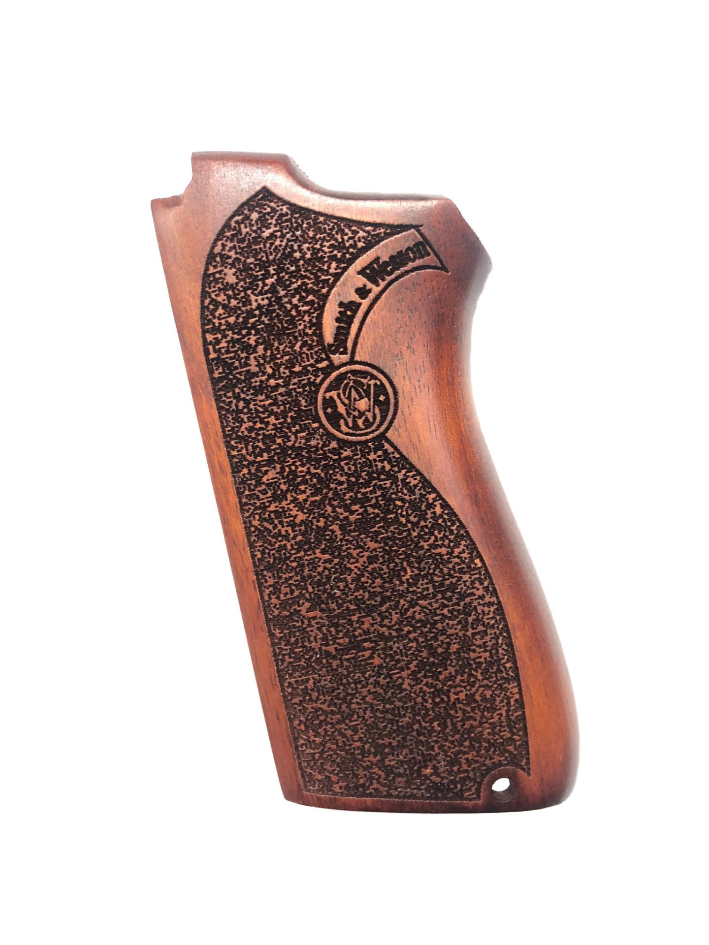 Smith & Wesson 5906 Uyumlu Özel Seri Lazer Kesim Kızıl Ahşap Kabze Mod25