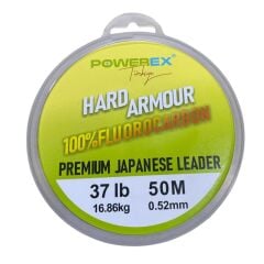 Powerex Hard Armour 0.52 mm. 16.86 kg. %100 Fluorocarbon 50 M Clear Leader Misina