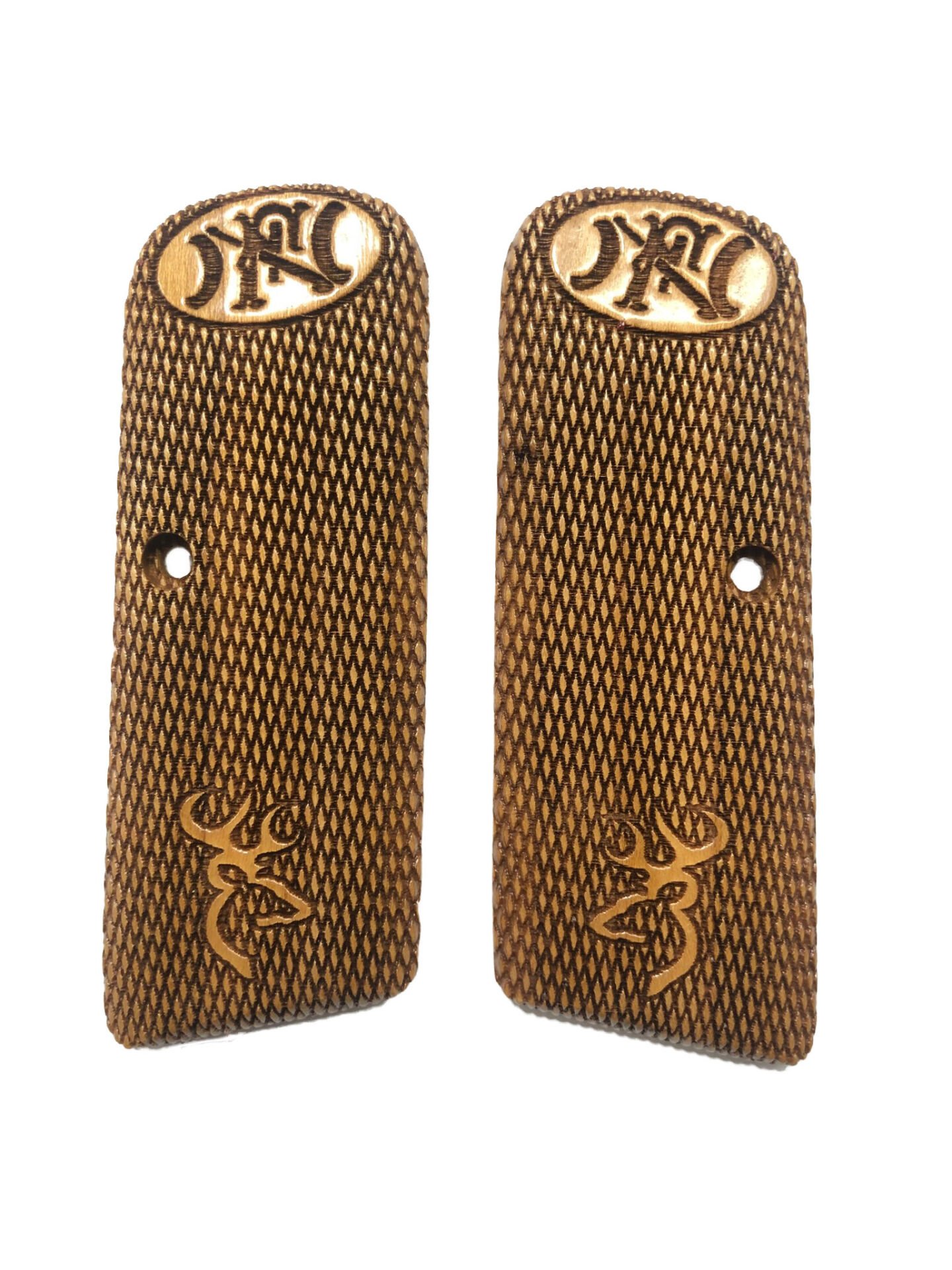 Browning FN Model 1922 Uyumlu Özel Seri Lazer Kesim Ahşap Kabze Mod4