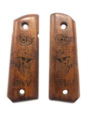 Colt 1911 Uyumlu Kovboy Model Özel Seri Lazer Kesim Ahşap Kabze Mod39