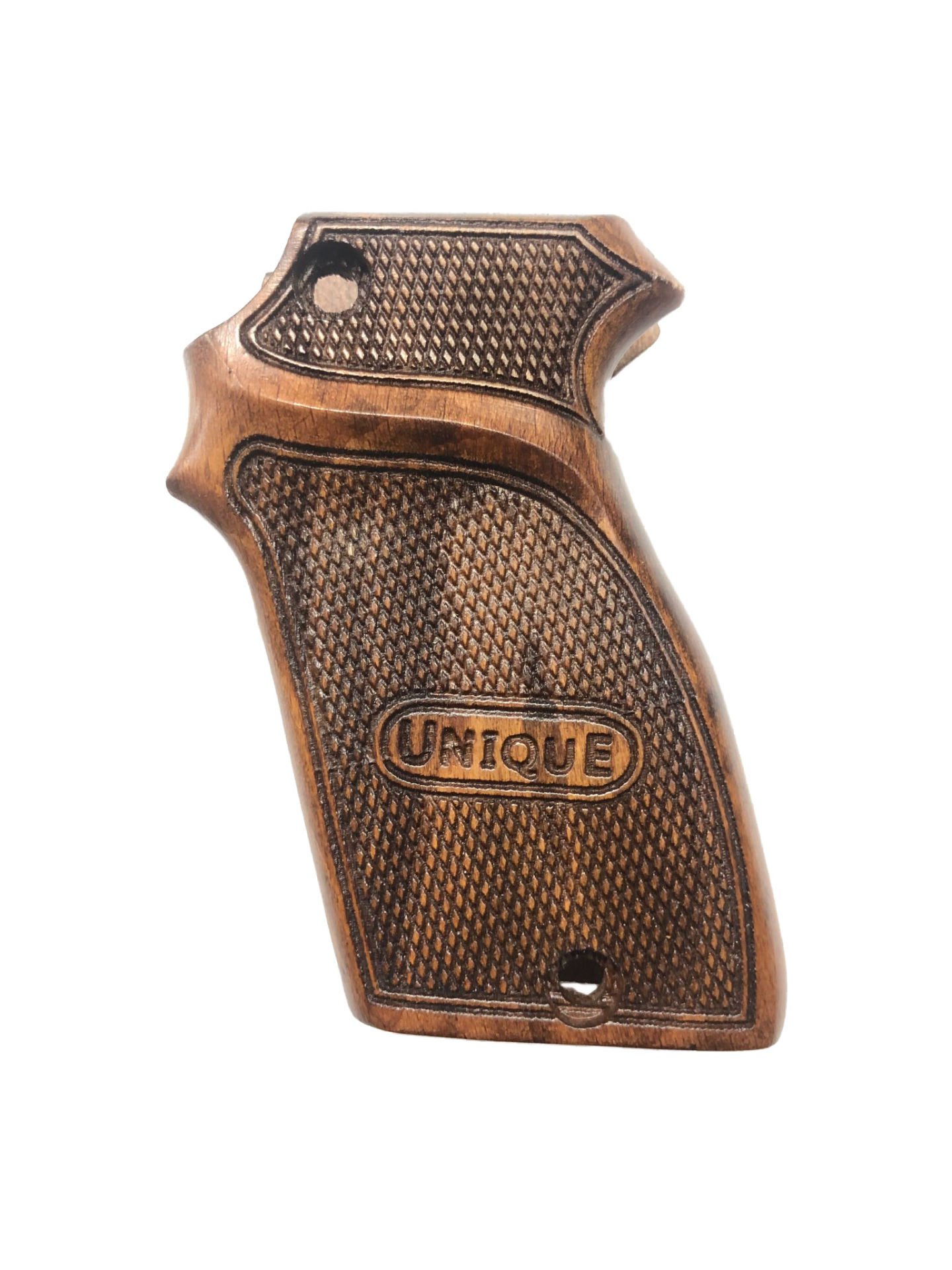 Fransız Onlusu Uyumlu Unique Yazılı Özel Seri Lazer Kesim Ahşap Kabze Mod2