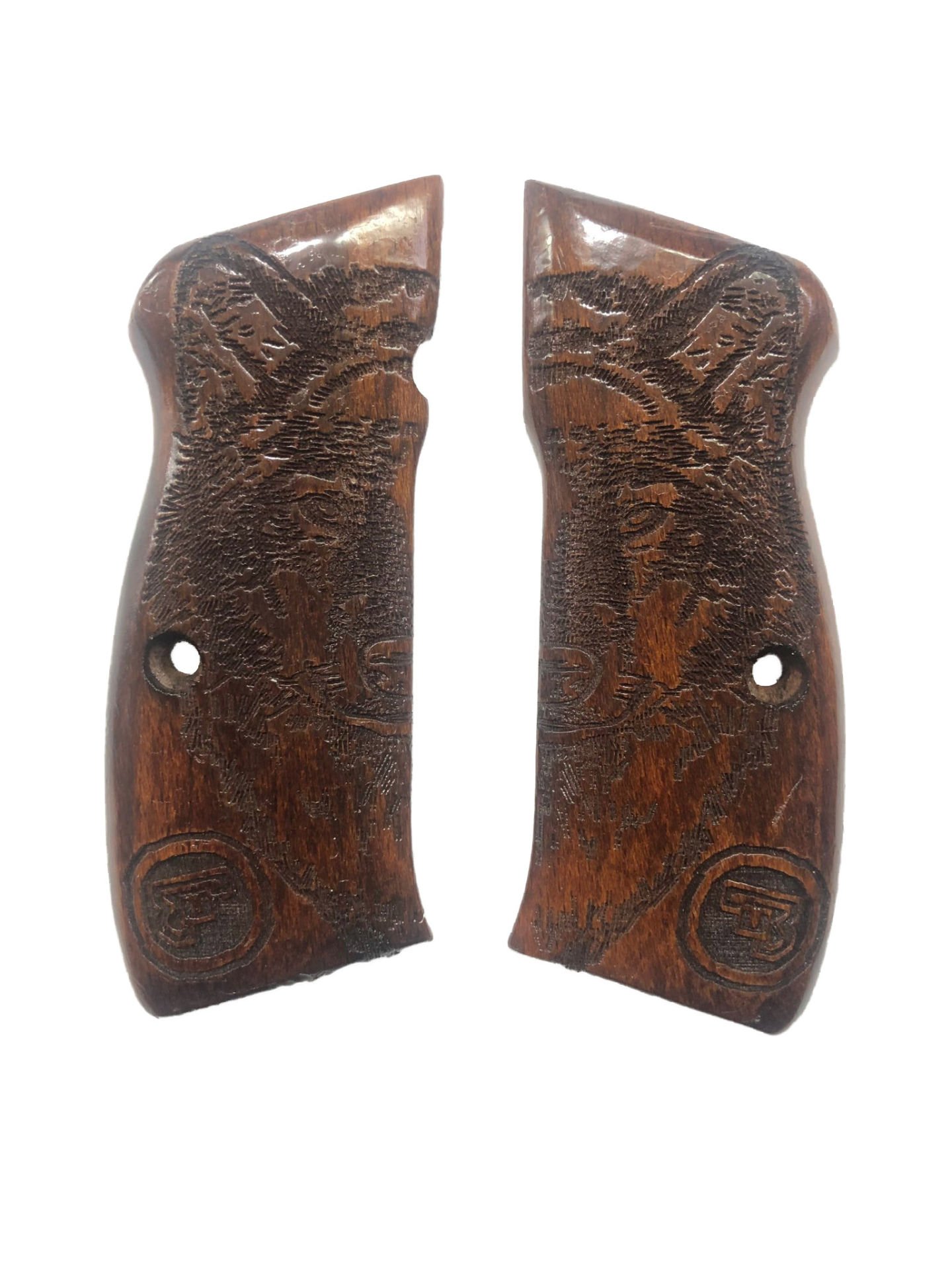 CZ75 Uyumlu Kurt Model Özel Seri Lazer Kesim Ahşap Kabze Mod47