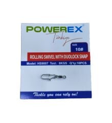Powerex HS9007 10 No. Kilitli Klipsli Fırdöndü 10lu Paket