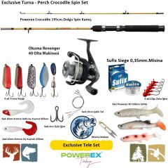 Okuma Revenger 40 Turna,Perch,Sudak Crocodile Spin Kamış Makina Seti