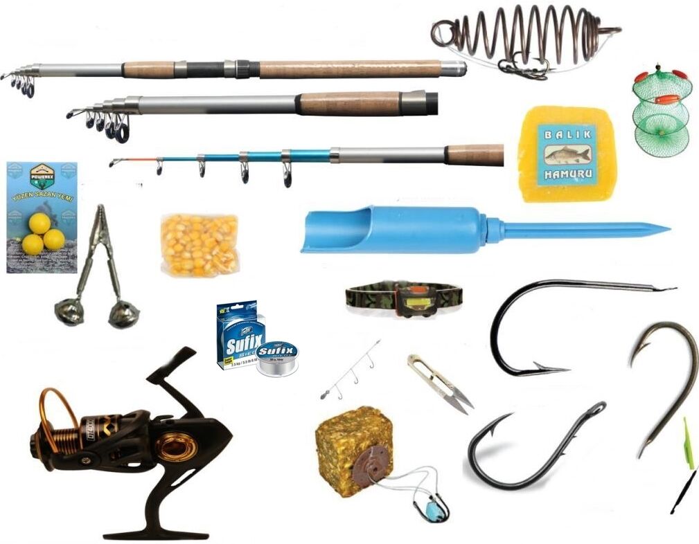 Champion 75 Parça 3,50m.Kamış Metal Makine Set