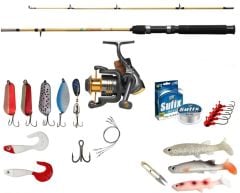 Turna,Perch,Sudak Spinator Crocodile Spin Kamış Makina Olta Seti