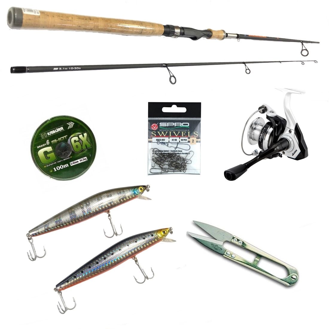 Okuma Aria 30 & Dolphin Rock 240cm Spin Olta Seti