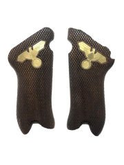 Luger P08 Uyumlu Makaralı Parabellum Özel Seri Metal Kartal Swastika Lazer Kesim Koyu Ahşap Kabze Mod13