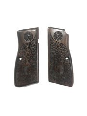 Belçika Browning Hp 14 Uyumlu Ay Yıldız Kurt Özel Seri Lazer Kesim Ahşap Kabze Mod49