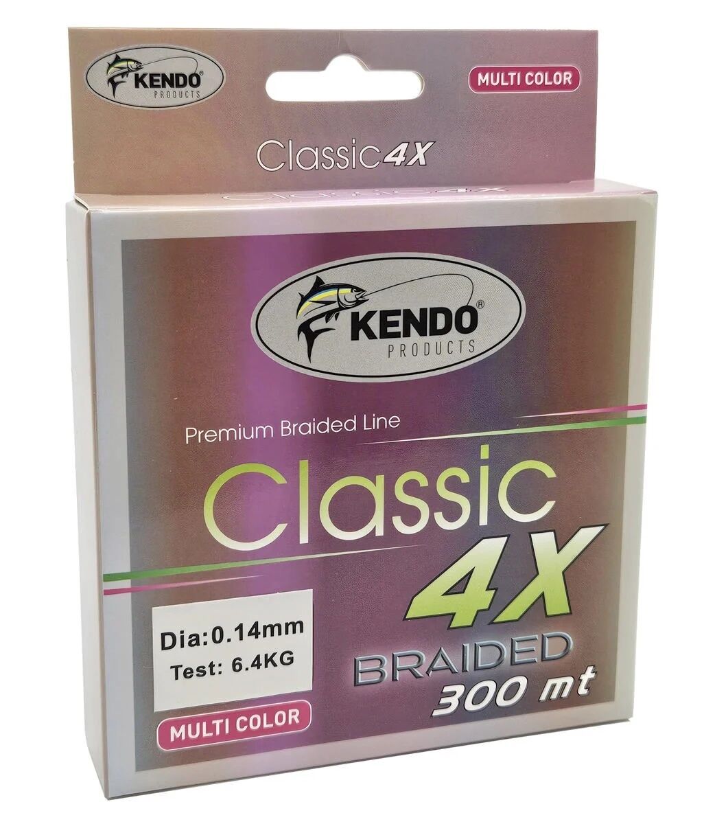 Kendo Classic 4X 300m 0.14mm Multicolor Örgü İp