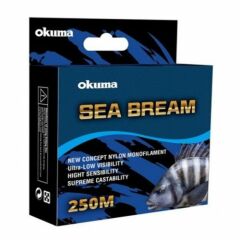 Okuma Sea Bream Nylon Clear 0,31mm. Color 250 m. Misina