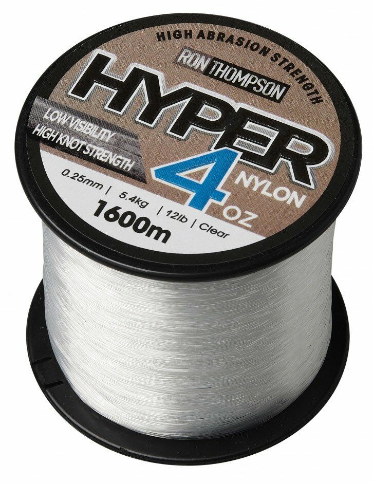 Ron Thompson Hyper 4OZ Nylon Clear Misine 1600 m 0.25 mm 5.4 kg