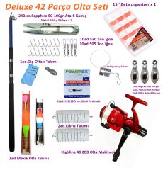 Deluxe 240 42 Parça Kamış Makine Olta Seti