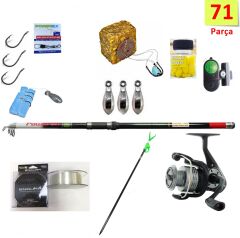 Okuma Revenger 55 Makine Powerex Karbon Kamış 71 Parça Olta Seti