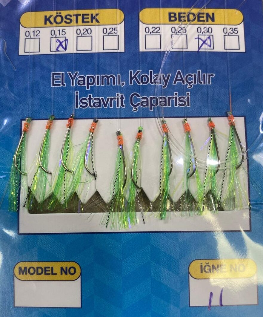 El Yapımı 10'lu Kolay Açılır İstavrit Çaparisi 8219 (1 Ad.)