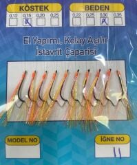 El Yapımı 10'lu Kolay Açılır İstavrit Çaparisi 8221 (1 Ad.)