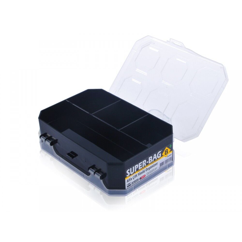 Powerex Alfa Çift Taraflı 8 Bölmeli Organizer Balıkçı Kutusu