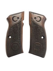 CZ75 Uyumlu Ayyıldız Model Türk Yazılı Özel Seri Lazer Kesim Ahşap Kabze Mod35