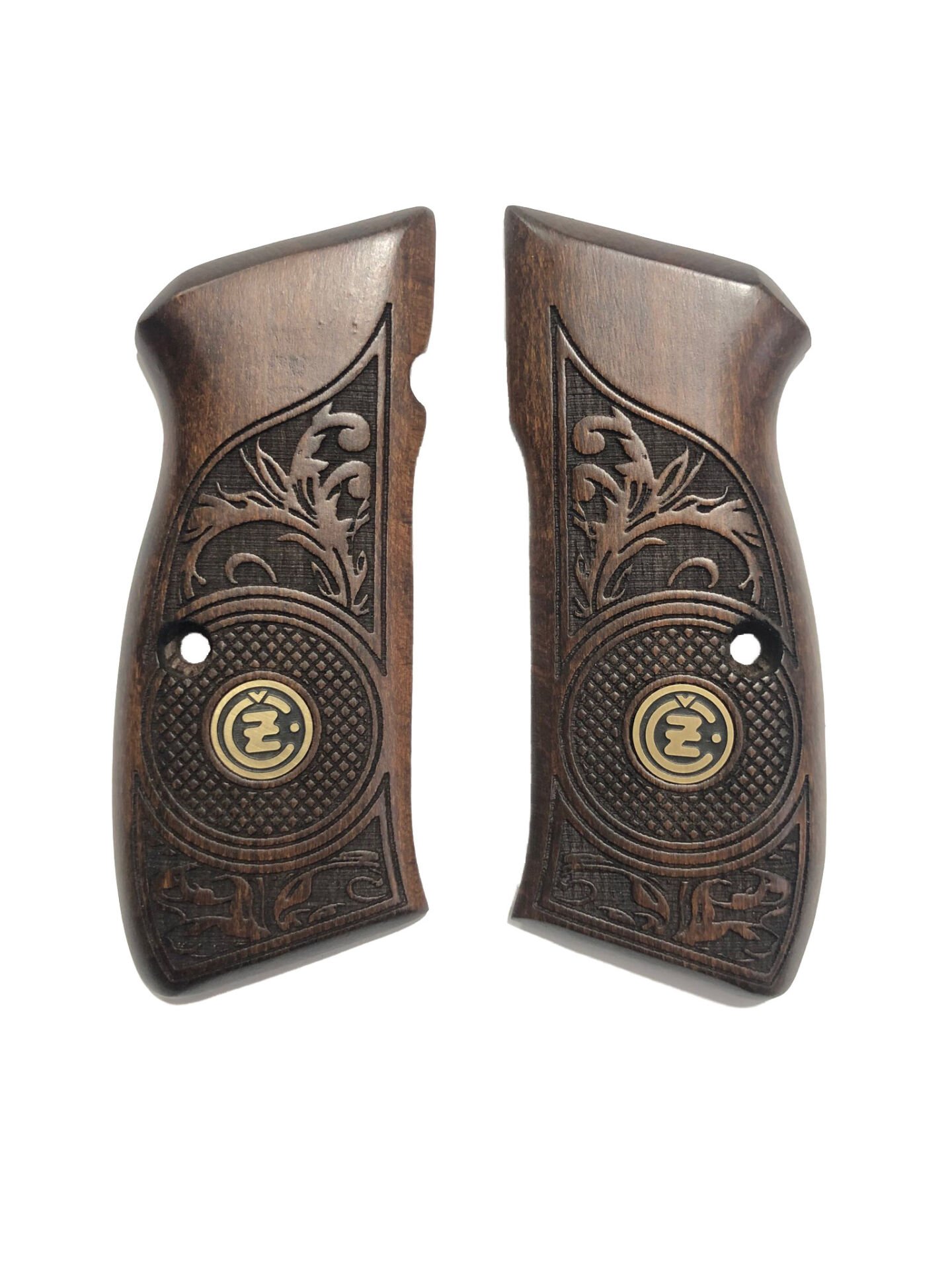 CZ75 Uyumlu Metal Özel Seri Lazer Kesim Ahşap Kabze Mod33