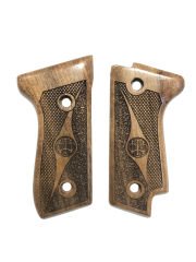Beretta 92S Uyumlu Lazer Kesim Ahşap Kabze Mod9