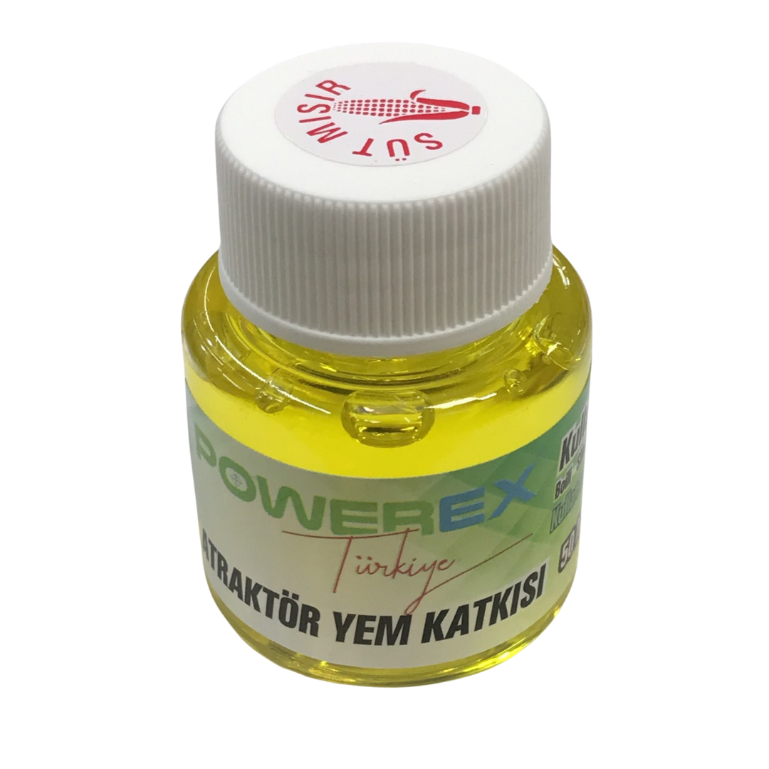 Powerex Süt Mısır Kokulu 50ml. Atraktör Yem Katkısı Balık Kokusu