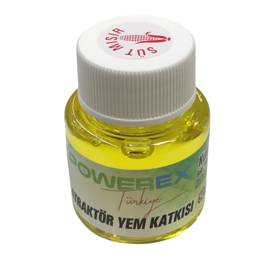 Powerex Süt Mısır Kokulu 50ml. Atraktör Yem Katkısı Balık Kokusu