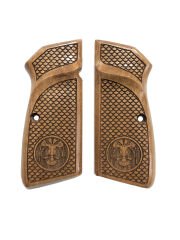 Belçika Browning Hp 14 Uyumlu Selçuklu Armalı Özel Seri Lazer Kesim Ahşap Kabze Mod43