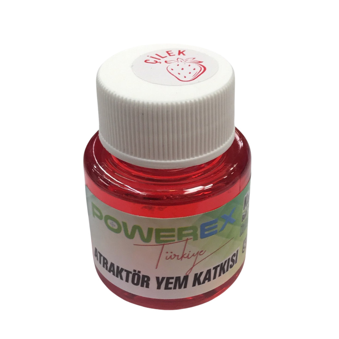 Powerex Çilek Kokulu 50ml. Atraktör Yem Katkısı Balık Kokusu
