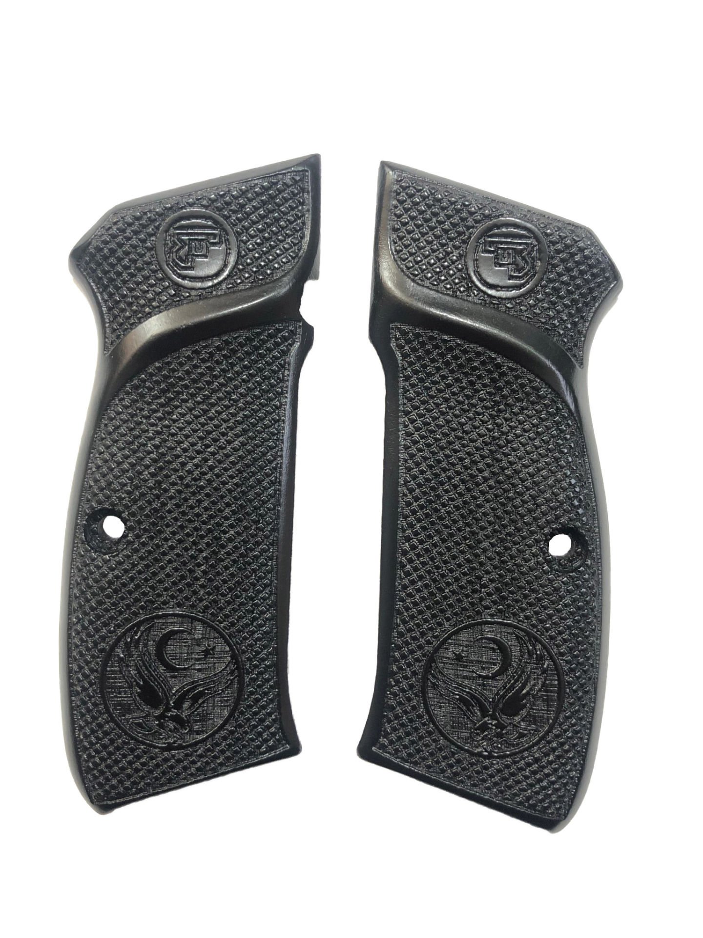 CZ 75, CZ 85 , CZ 75 B, CZ 85 B Uyumlu Ayyıldız Kartal Model Lazer Kesim Siyah Ahşap Kabze Mod34