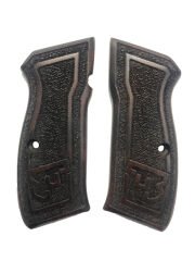 CZ75 Uyumlu Özel Seri Lazer Kesim Koyu Ahşap Kabze Mod26