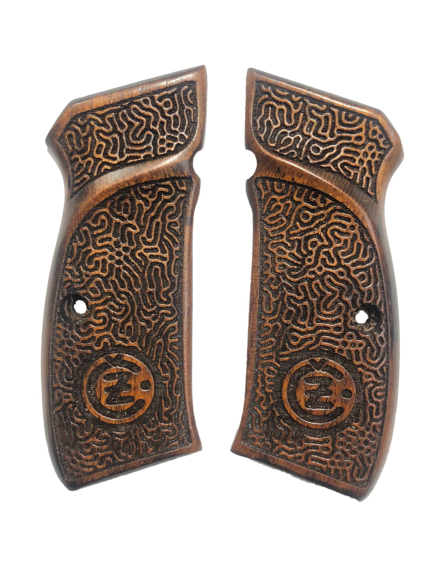 CZ75 Uyumlu Özel Seri Lazer Kesim Ahşap Kabze Mod20