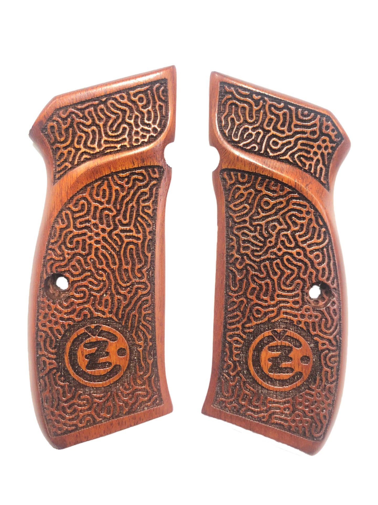 CZ75 Uyumlu Özel Seri Lazer Kesim Ahşap Kabze Mod21