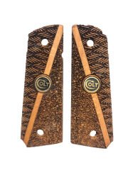 Colt 1911 Uyumlu Metal İşlemeli Özel Seri Lazer Kesim Ahşap Kabze Mod16