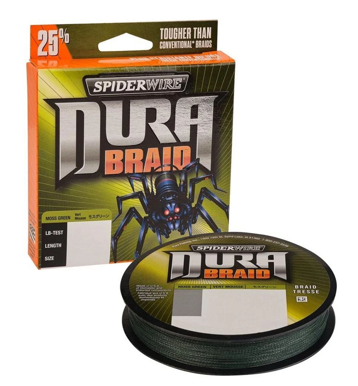 SpiderWire Dura Braid 0,28mm. 135m Moss Green Örgü İp