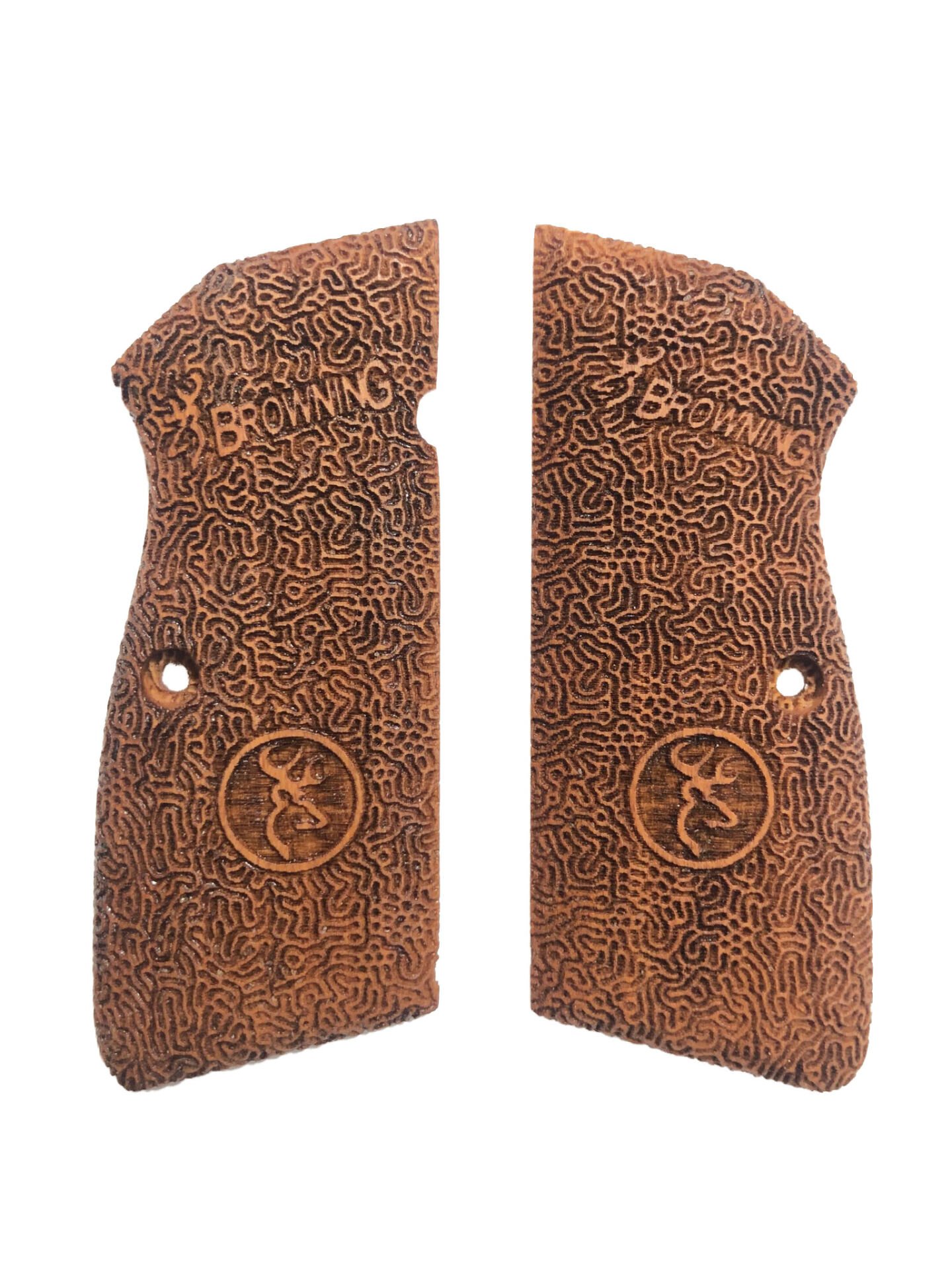 Belçika Browning Hp 14 Uyumlu Özel Seri Lazer Kesim Ahşap Kabze Mod24